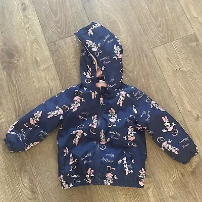 Buy Baby Girl Aged 12 To 18 Months Minnie Mouse Jacket With Hood And Pockets • 8.99£