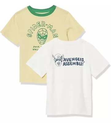 Buy Marvel Boys And Toddlers' Short-Sleeve T-Shirts, Pack Of 2 • 7£