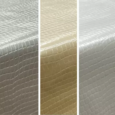 Buy Italian PVC Croc Print Embossed Craft Fabric Tablecloth Fabric 140cm Wide • 4.25£