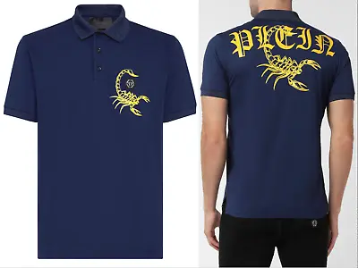 Buy Philipp Plein Scorpion Polo Shirt Logo Patch Shirt T-Shirt Newseason 5XL • 216.70£