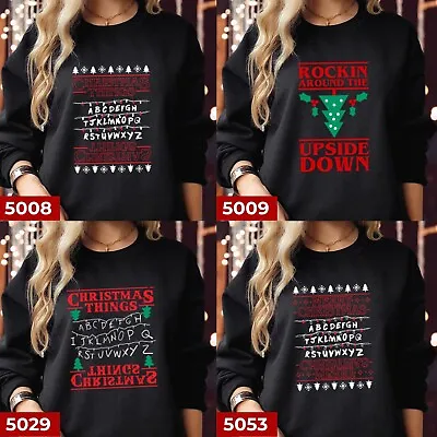 Buy Sweatshirt Christmas Things Rocking Around The Upside Down Christmas Jumper • 19.95£