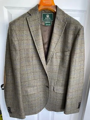 Buy Beretta Elbow Patches Jacket. Green Check. Pure Wool. Size 46 Mens  • 50£