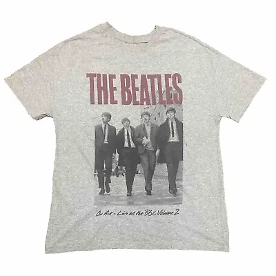 Buy The Beatles T-Shirt Large L Short Sleeve Crew Neck Graphic Grey Holes • 8.54£