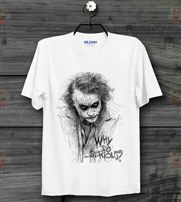 Buy Joker Sketch Gotham Why So Serious Batman Retro CooL Vintage Unisex T Shirt B75 • 7.99£