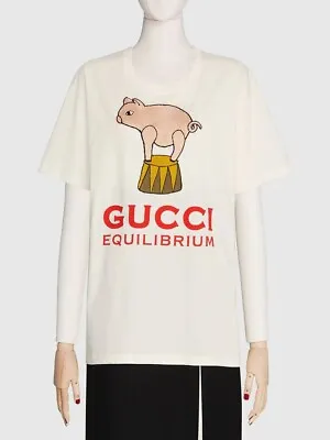 Buy Gucci T-shirt Pig Equilibrium Limited Edition XXS Oversized RRP £540 • 200£