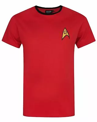 Buy Star Trek Security And Operations Uniform Red James T Kirk Men's Costume T-Shirt • 16.99£