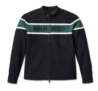 Buy Harley Davidson Men's Bar Jacket Colourblocked Black Beauty 97435-23VM • 89.99£