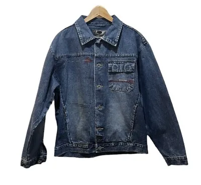 Buy SALE Refine Cults Classic Denim Jacket MED Oversize Blue Unique Buttonup Trucker • 7.99£