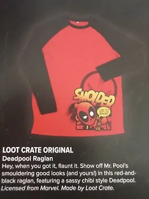 Buy Loot Crate DX DEADPOOL Raglan M Long Sleeve Exclusive & Kawaii Baby Dad Base Cap • 49.99£