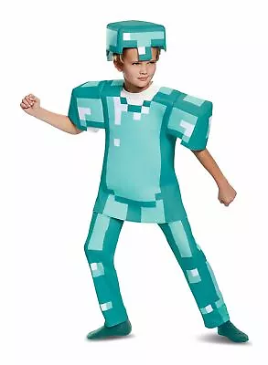 Buy Licenced Deluxe Kids Minecraft Armour Fancy Dress Costume Boys Mojang Game • 32.99£