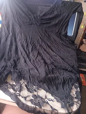 Buy Beauty Wear Embroidered Top Silk Art To Wear Black Adele Tunic Size 3X • 23.58£