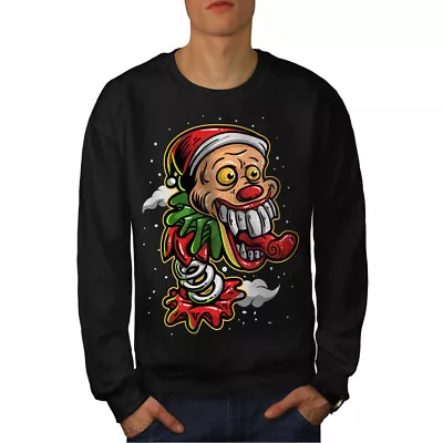 Buy Wellcoda Christmas Clown Mens Sweatshirt, Horror Casual Pullover Jumper • 23.99£