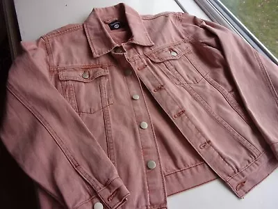 Buy Boohoo Pink Denim Jacket Size 6 Oversize - 42 Inch Chest - • 7.99£