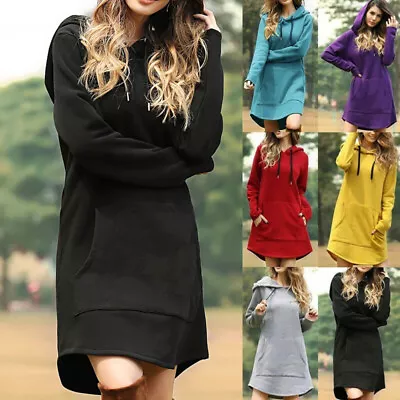 Buy Elegant And Versatile Womens Casual Hoodie Dr With Long Sleeves And Tunic • 13.55£