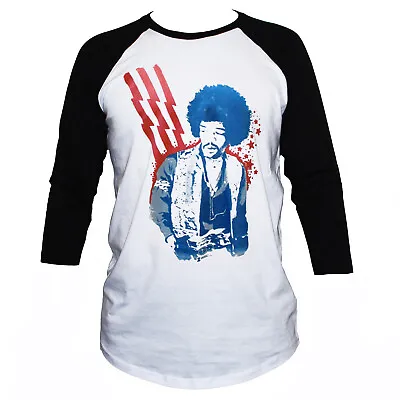 Buy Jimi Hendrix Blues Psychedelic Rock T-shirt Hippie Unisex 3/4 Sleeve S-XL • 21.10£