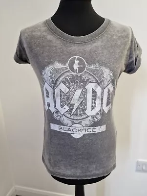 Buy ACDC Ladies Black Ice T Shirt Grey - Official • 18.99£