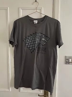Buy Game Of Thrones HBO Grey Wolf T-shirt Size Medium • 2.30£