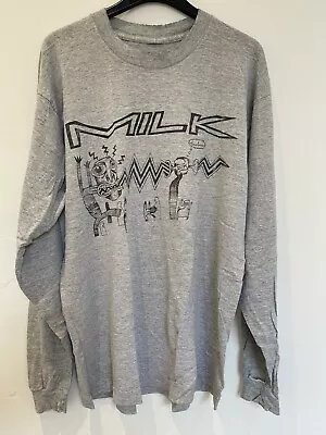 Buy Milk Indie Band Mens Long Sleeve T Shirt Bought At Gig In 90’s Vintage • 25£