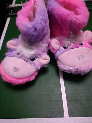 Buy Unicorn Pink Slippers - New With Tags  Kids Size 4-5 Eur 20/22 • 5£