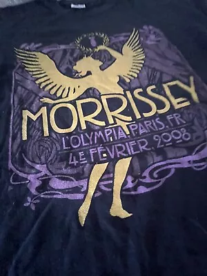 Buy Morrissey Teeshirt Paris 2008 Used Medium RARE • 12.50£