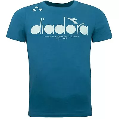 Buy Diadora Blue Pearl Arbor Short Sleeved Crew Neck Womens T-shirt 60097 • 12.39£