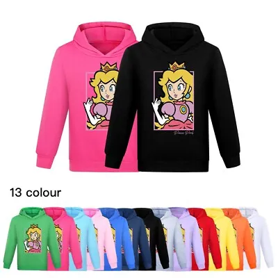 Buy New Kids Super Mario Bros Printed Hoodie T-shirt Top Children's Jumpsuit • 14.29£