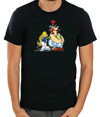 Buy Asterix & Obelix Funny Characters Short Sleeve  White T Shirt Men F061 • 9.51£