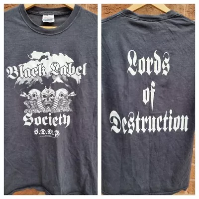 Buy Black Label Society T Shirt 2004 Official Merch Backprint SDMF Black 2004 MEDIUM • 19.99£