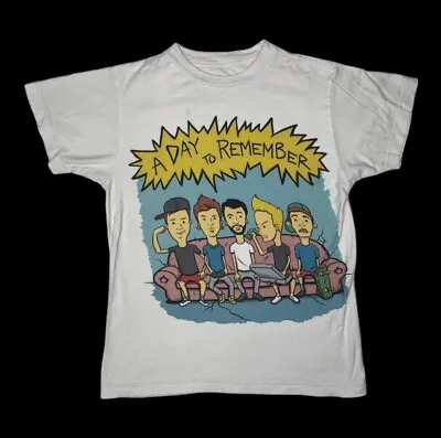 Buy Vintage ADTR A Day To Remember Beavis Butthead Shirt Womans S Band Tee Rock Emo • 24.12£