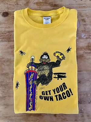 Buy GET YOUR OWN TACO! VIINTAGE T-SHIRT Tacos Burrito Mexican Food King Kong Texas • 24£