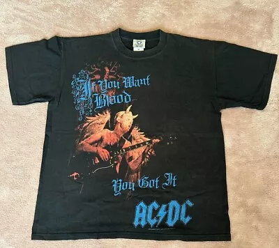 Buy 2005 Liquid Blue ACDC Graphic Print T Shirt Medium Black Mens  • 15.99£