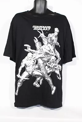 Buy Guardians Of The Galaxy T-Shirt 3XL Black Graphic Print Short Sleeve Mens • 12.99£