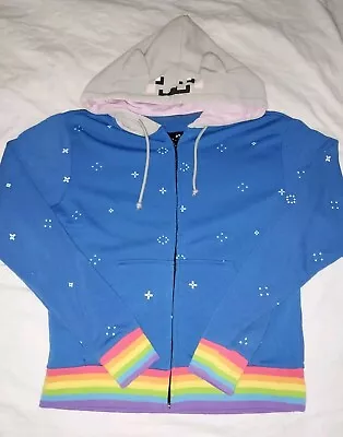 Buy Ripple Junction Nyan Cat Rainbow Full Zip Hoodie Women's L • 289.54£