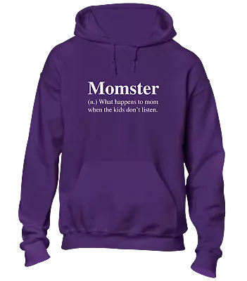 Buy Momster Definition Hoody Hoodie Funny Joke Present For Mum Mother Gift Idea • 16.99£