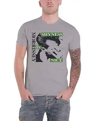 Buy Morrissey T Shirt Shyness Is Nice Logo New Official Mens Grey • 15.93£