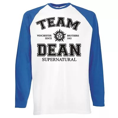 Buy Supernatural  Team Dean  Unisex, Raglan, Longsleeve Baseball T-shirt • 16.99£