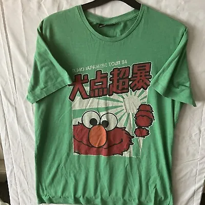 Buy Sesame Street Elmo T Shirt  Japan Tour 84 Burton Size L Green With Elmo Print  • 12£