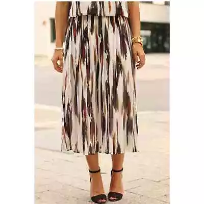 Buy Banana Republic Abstract Lined Preppy Elegant Maxi Skirt Women's 14  • 16.54£