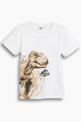 Buy Boys Jurassic World Dinosaur Short Sleeved T-shirt Size 6 Yrs New • 7.50£