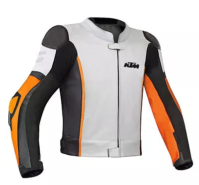 Buy New KTM Stylish Motorbike Leather Jacket, Racing Biker Leather Jacket • 119.99£