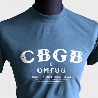 Buy CBGB Retro T Shirt OMFUG New York Club Retro Vintage Punk Blondie Cool Indigo • 13.99£