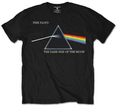 Buy Pink Floyd Dark Side Of The Moon Refract Black T-Shirt Plus Sizing • 17.79£
