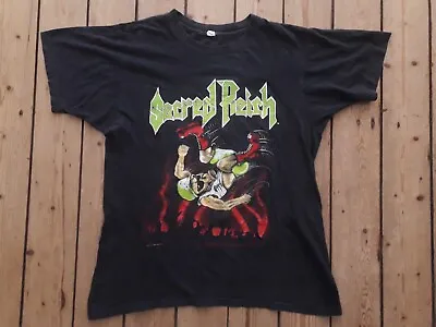 Buy SACRED REICH Vintage 1990 T Shirt L Thrash Speed Metal LP Death Slayer Kreator • 149.90£