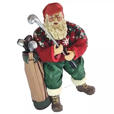 Buy VINTAGE Santa Claus With Golf Clubs Snowflake Sweater Band Creations • 23.54£
