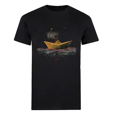 Buy IT Mens T-shirt Pennywise Paper Boat Clown Black S-XXL Movie Official • 13.99£