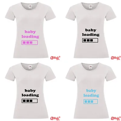 Buy Maternity T Shirt-Pregnancy Announcement-Baby Loading-Gender Reveal Tee Shirts • 10£