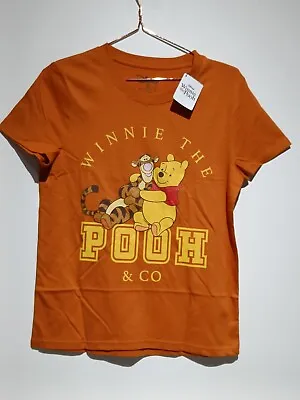 Buy DISNEY Winnie The Pooh Orange Primark T-shirt Ladies/Woman/Teens/ BNWT Size XS • 6.99£