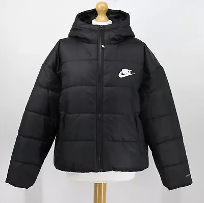 Buy Nike Sportswear Therma-fit Repel Womens Puffer Padded Jacket Black Rrp £115 Hh • 32.46£