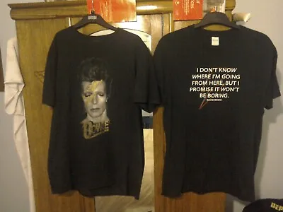 Buy David Bowie T Shirt Job Lot Of 2 Both Size L Both Used • 8£