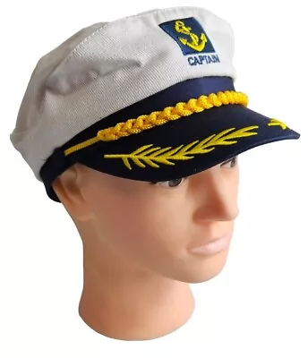 Buy Captain's Sailor Hat Fancy Dress Costume Party Sailing Cap With Whistle • 7.19£